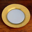 GILT LUNA Set/4 Gold/Silver Dinner Plates