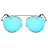 Bethel - Retro Mirrored Lens Teardrop Aviator Sunglasses