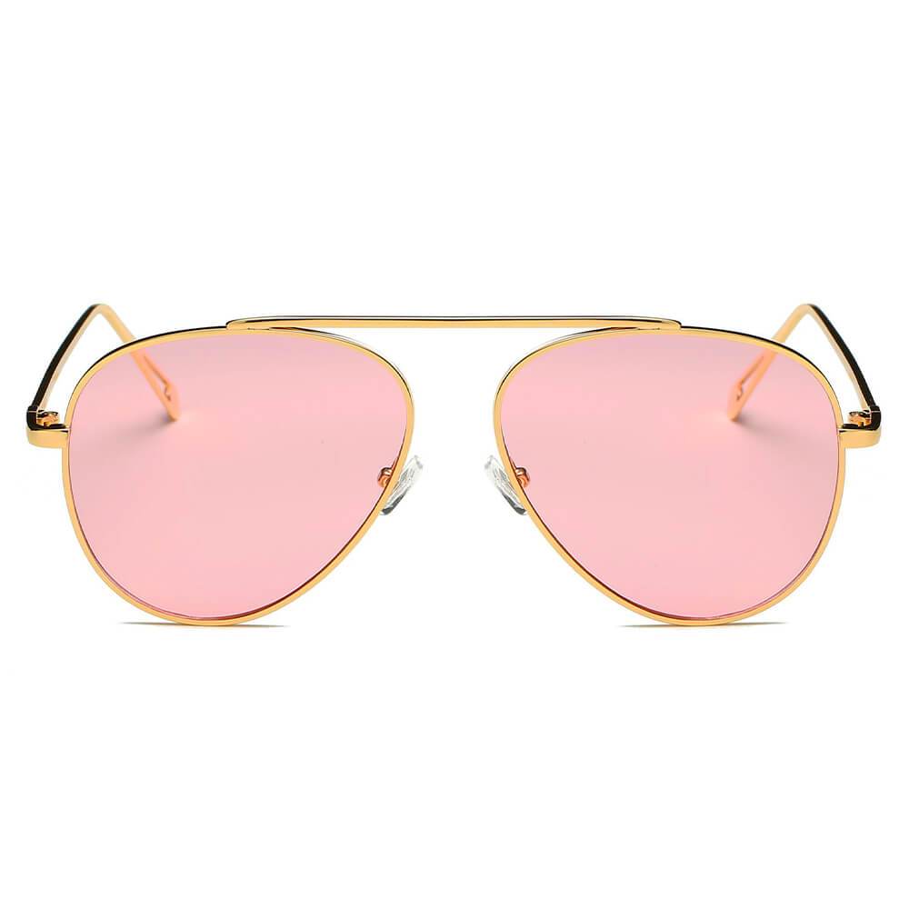 HIDALGO | Metal Oversize Tinted Lens Aviator Sunglasses