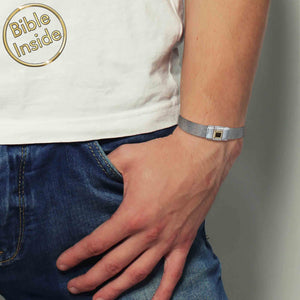 Bracelet chrétien pour hommes avec Nano Bible