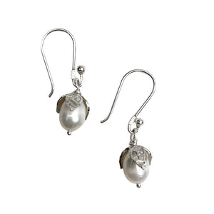 Boucles d'oreilles en forme de larme avec perles d'eau douce