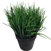 Herbe verte dense en pot ornementale artificielle résistante aux UV 30 cm