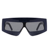 Celestia - Rectangle Chunky Oversize Square Tinted Flat Top Sunglasses