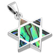 Abalone Sea Shell Star David Silver Pendant