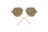 ERIE - Modern Teardrop Aviator Flat Mirrored Flat Lens Sunglasses