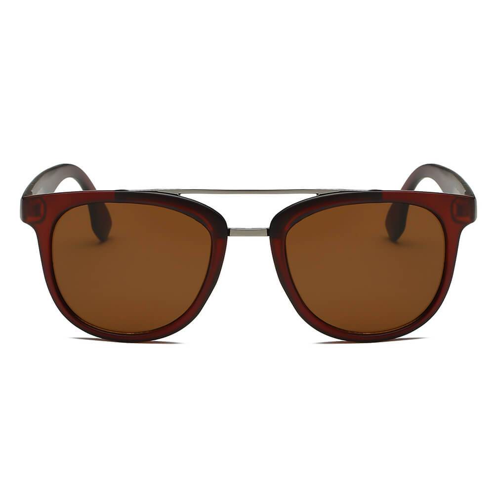 BENTON | Lunettes de soleil tendance à barre frontale ronde classique