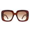 Yarrowia - Women Retro Square Oversized Chunky Fashion Sunglasses