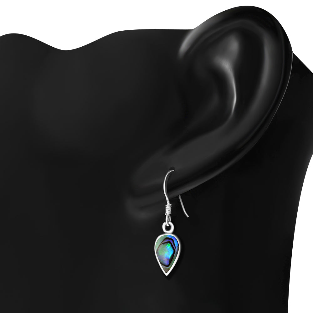 Abalone Shell Drop Sterling Silver Earrings