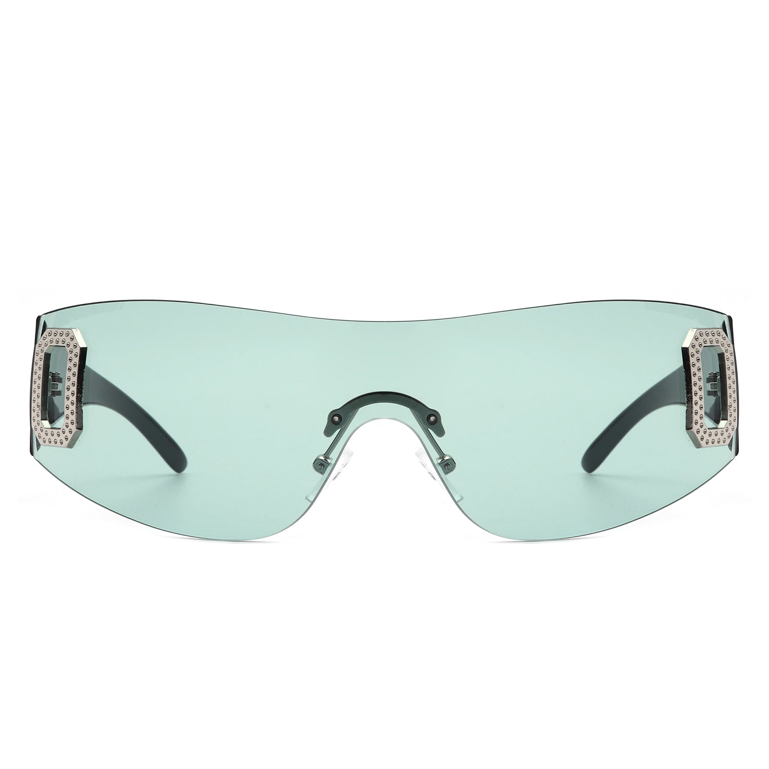 Havoc - Lunettes de soleil rectangulaires sans monture élégantes pour femmes