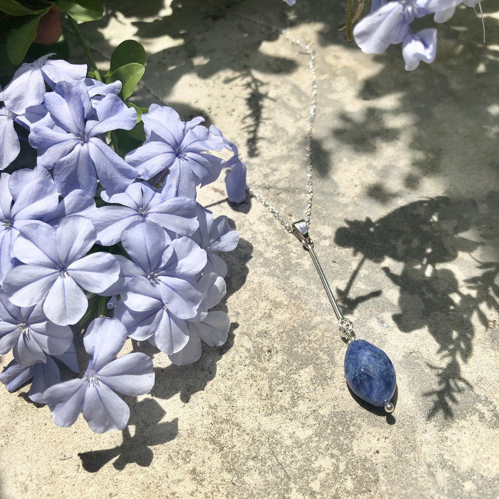 Collier barre sodalite