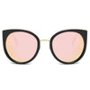 HOLMDEL | Women's Iconic Mirrored Lens Cat Eye Sunglasses