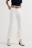 Pantalon droit blanc avec chevilles larges