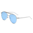 EDMOND | Lunettes de soleil aviateur unisexes, verres transparents, Style mode, cercle