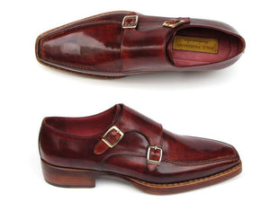 Chaussures passepoilées Goodyear à double monkstrap Paul Parkman pour hommes (ID#061-BRD)