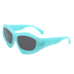 Xaron - Geometric Square Tinted Oversize Chunky Fashion Sunglasses