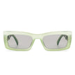 Illumyne - Retro Narrow Rectangle Flat Top Slim Fashion Sunglasses