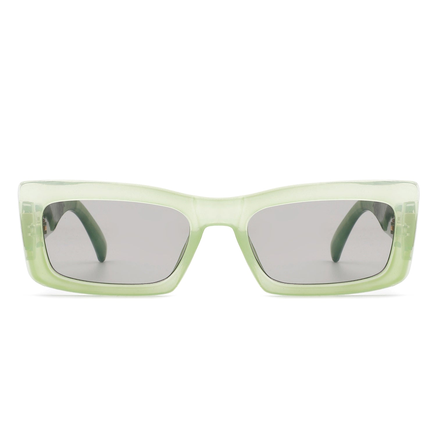 Illumyne - Retro Narrow Rectangle Flat Top Slim Fashion Sunglasses