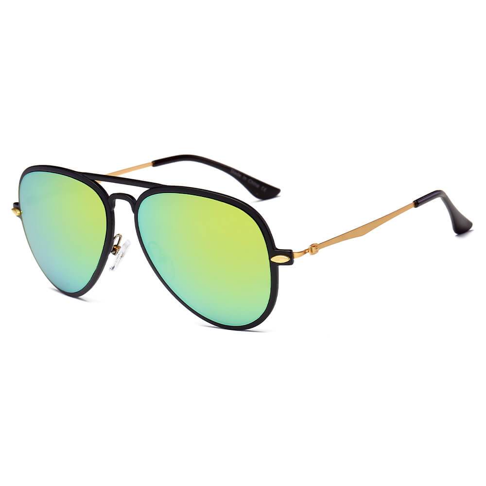 DURHAM | Unisex Mirrored Aviator Fashion Sunglasses