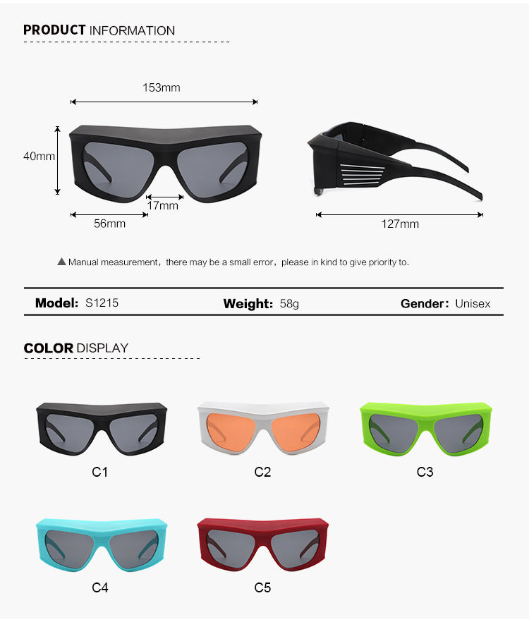 Azur - Trendy Wrap Around for Men Women Fashion Cool Sport Sunglasses