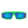 Starwise - Rectangle Y2K Futuristic Sports Flat Top Wrap Around Sunglasses