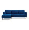 Bente Tufted Velvet Sectional Sofa - Blue