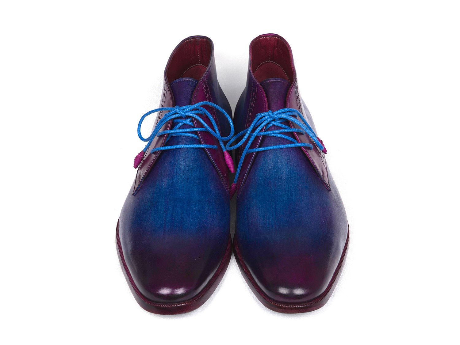 Paul Parkman Bottes Chukka pour hommes Bleu et violet (ID#CK55U7)