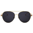 ERIE - Modern Teardrop Aviator Flat Mirrored Flat Lens Sunglasses