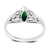 Ensemble de bagues celtiques en argent avec CZ vert