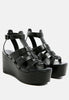 Windrush Cage Wedge Leather Sandal