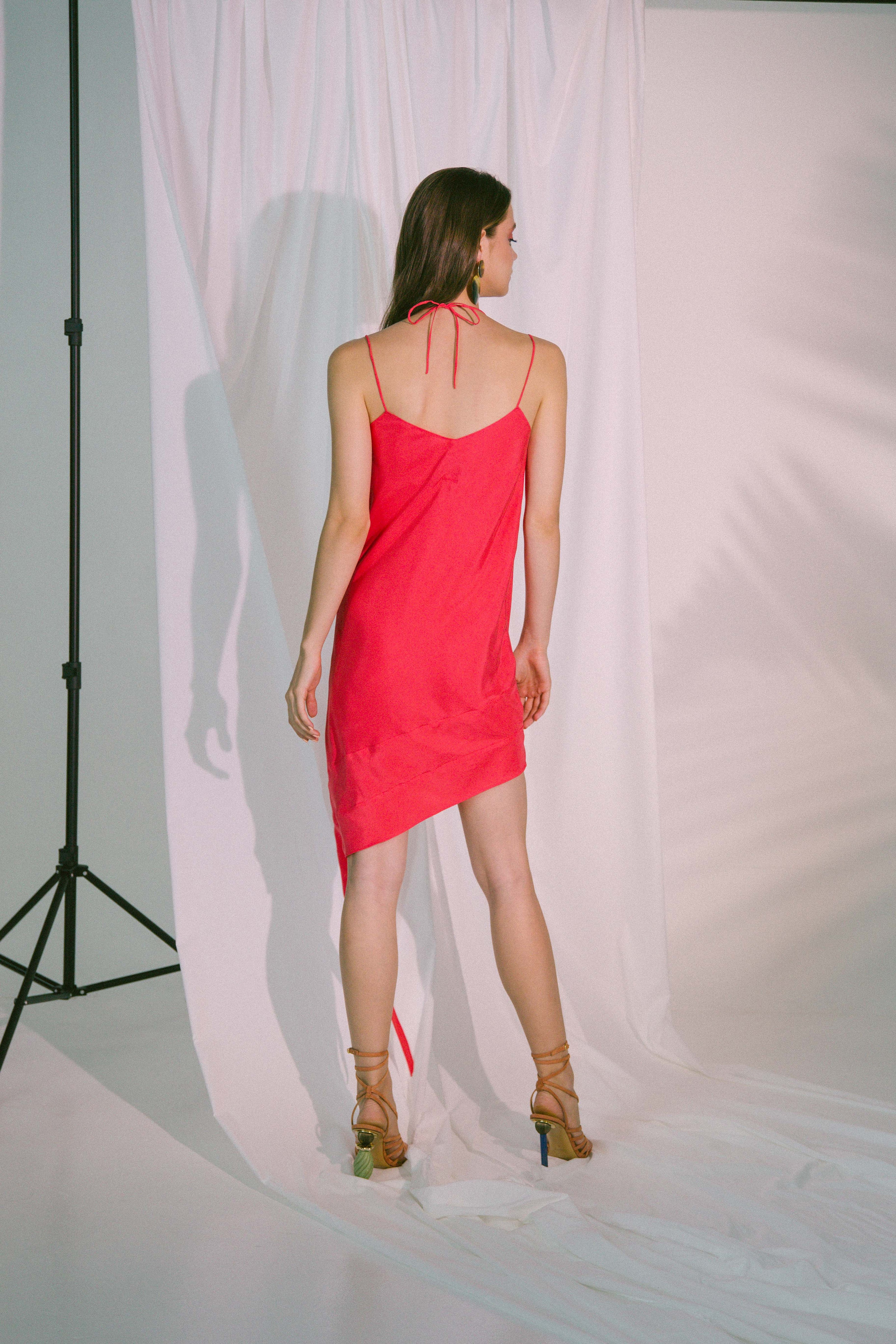 Robe courte Ladder of Love en rose rouge