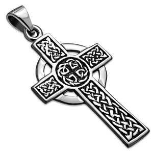 Pendentif en argent croix celtique moyenne