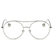 EUREKA | Unisex Round Tinted Lens Aviator Clear Glasses Balled Sunglasses