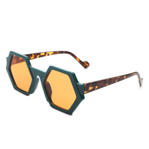 Starpath - Geometric Round Irregular Tinted Fashion Sunglasses