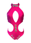 Malibu Rhinestone One Piece - Pink