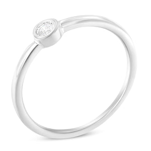 .925 Sterling Silver Miracle-Set Diamond Round Shaped Promise Ring