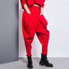 Tanaka Pocket High Waist Harem Pants - Red