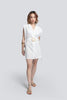 Robe courte ceinturée Phoebe en blanc