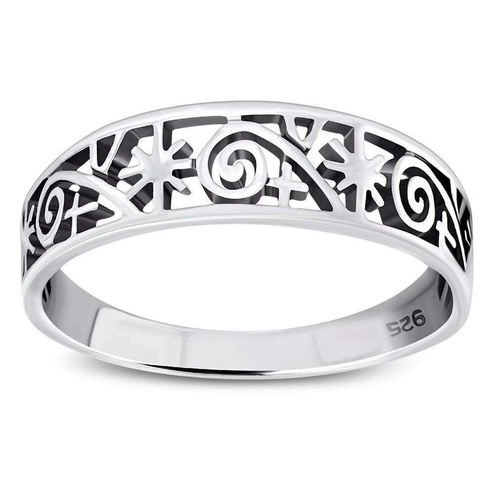 Bague spirale en argent sterling