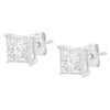 Sterling Silver 3/4 Cttw Composite Diamond Stud Earrings