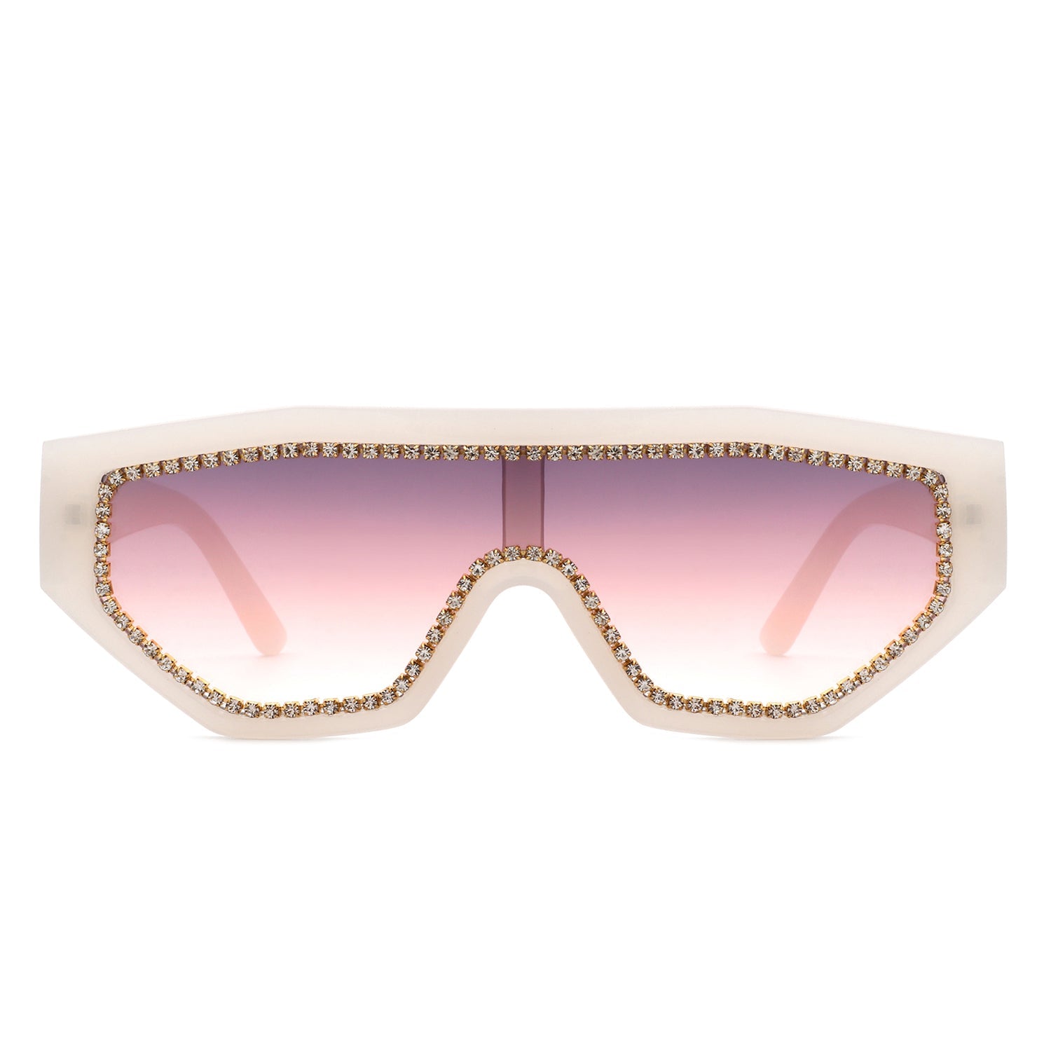 Goldleaf - Geometric Glitter Square Fashion Women Sunglasses