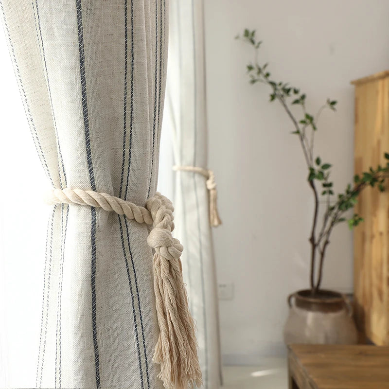 Linen Cotton Stripe Curtain