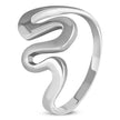 Plain Silver Wavy Ring