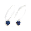 Boucles d'oreilles Druzy longues coeur