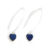 Boucles d'oreilles Druzy longues coeur