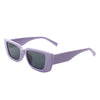 Netheria - Rectangle Retro Narrow Flat Lens Fashion Slim Sunglasses