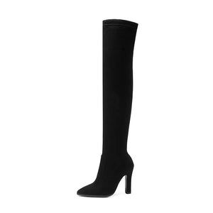 Over the Knee High Slip on Boots