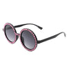 Dreamwey - Round Fashion Rhinestone Circle Oversize Women Sunglasses