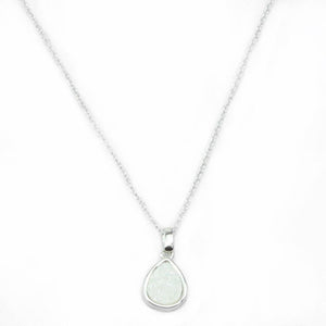 Emma Teardrop Pendant in Silver