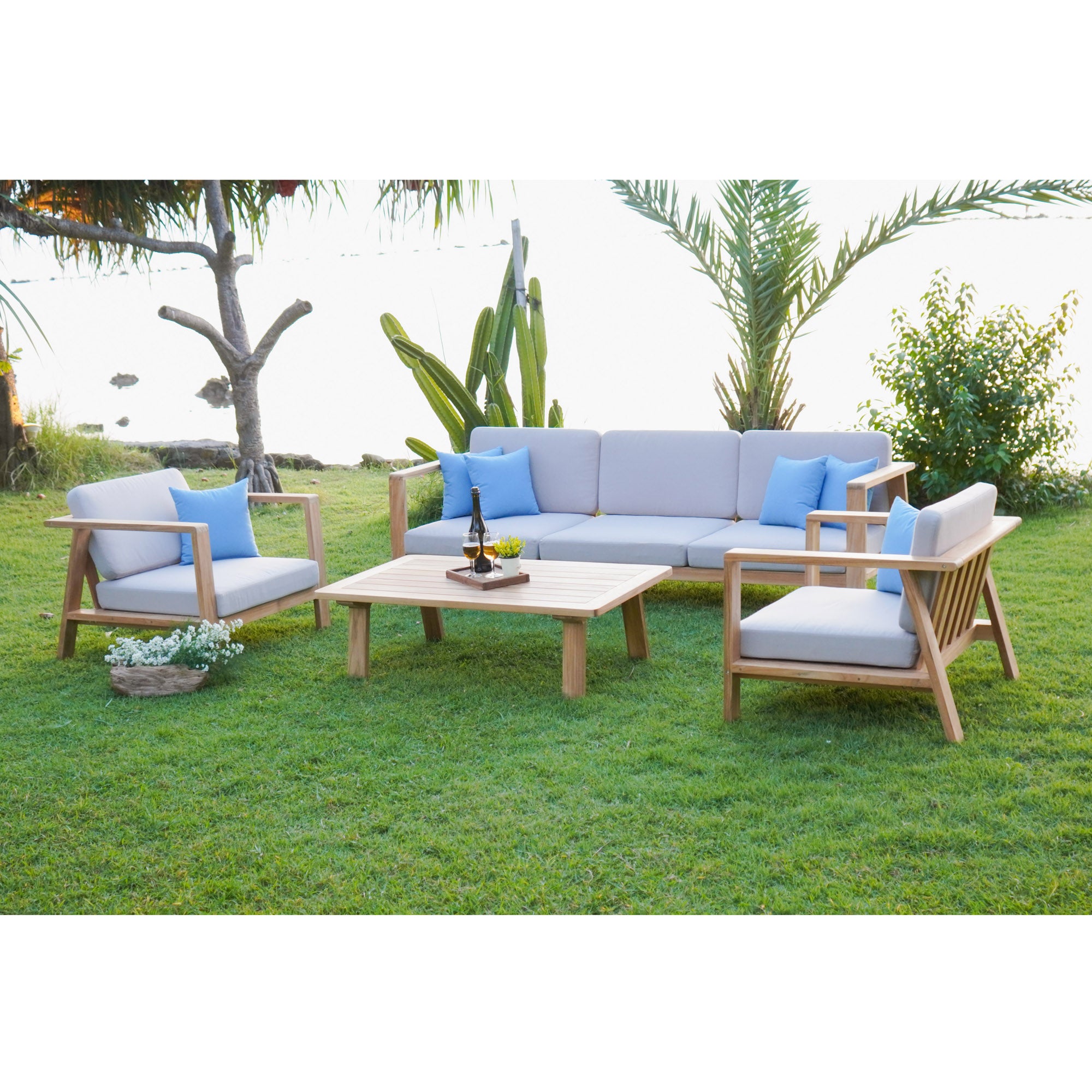 Teak Outdoor Lounging Set