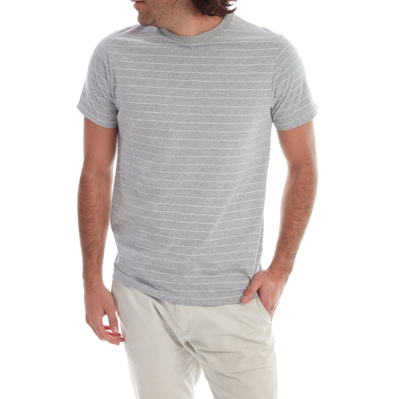 T-shirt rayé en jacquard Nate